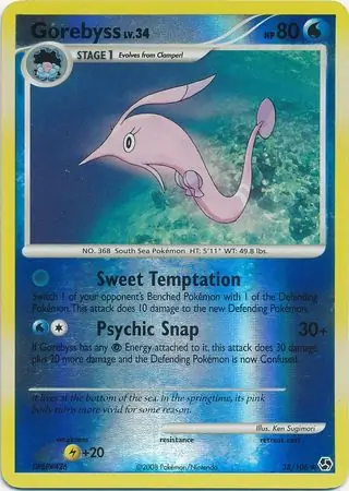 Gorebyss Reverse Holo Pokemon card from Great Encounters