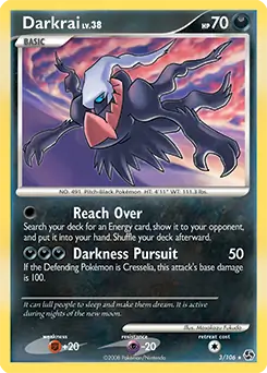 Darkrai Holo Pokemon card from Great Encounters