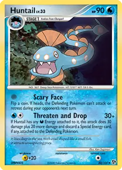 Huntail Pokemon card from Great Encounters