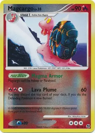 Magcargo Reverse Holo Pokemon card from Great Encounters