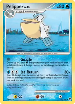 Pelipper Pokemon card from Great Encounters