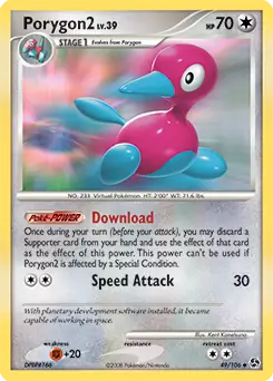 Porygon2 Pokemon card from Great Encounters