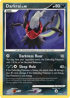 Darkrai Holo Pokemon card from Great Encounters