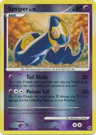 Seviper Reverse Holo Pokemon card from Great Encounters