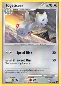 Togetic Pokemon card from Great Encounters