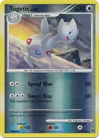 Togetic Reverse Holo Pokemon card from Great Encounters