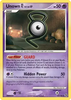 Unown [G] Pokemon card from Great Encounters