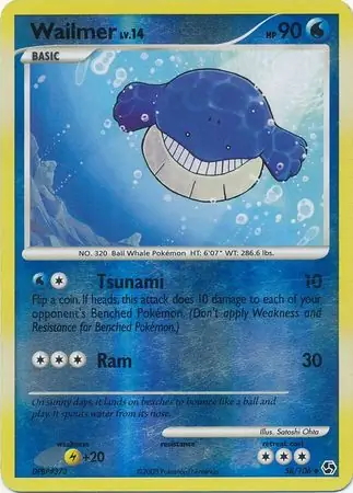 Wailmer Reverse Holo Pokemon card from Great Encounters