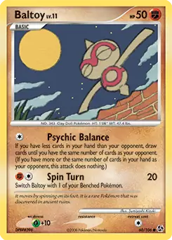 Baltoy Pokemon card from Great Encounters