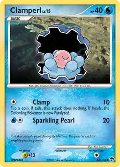 Clamperl Pokemon card from Great Encounters