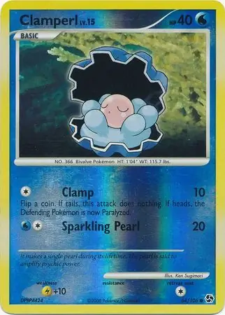 Clamperl Reverse Holo Pokemon card from Great Encounters
