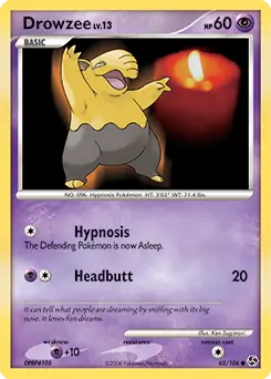 Drowzee Pokemon card from Great Encounters