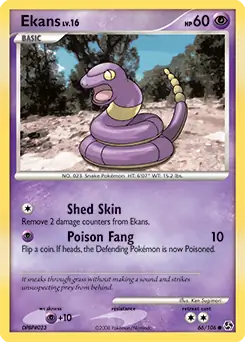 Ekans Pokemon card from Great Encounters
