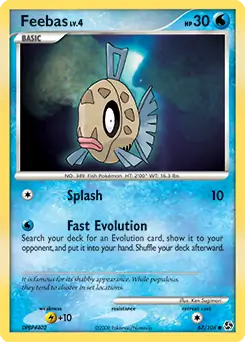 Feebas Pokemon card from Great Encounters