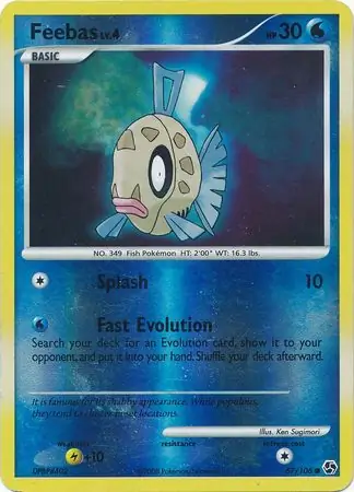 Feebas Reverse Holo Pokemon card from Great Encounters