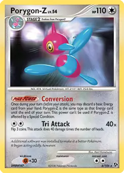 Porygon-Z Holo Pokemon card from Great Encounters