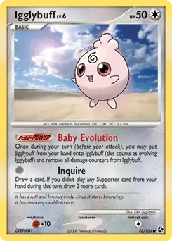 Igglybuff Pokemon card from Great Encounters
