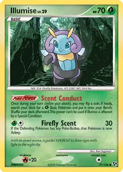 Illumise Pokemon card from Great Encounters
