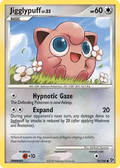 Jigglypuff Pokemon card from Great Encounters