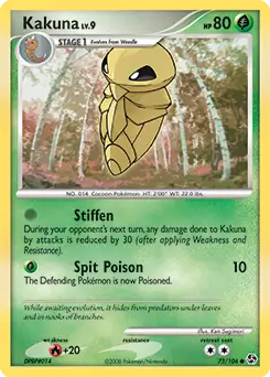 Kakuna Pokemon card from Great Encounters
