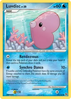 Luvdisc Pokemon card from Great Encounters