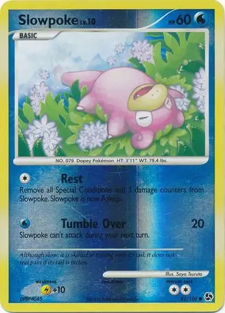 Slowpoke Reverse Holo Pokemon card from Great Encounters
