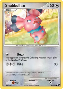 Snubbull Pokemon card from Great Encounters