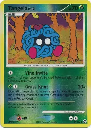 Tangela Reverse Holo Pokemon card from Great Encounters