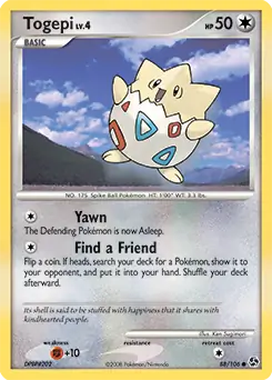 Togepi Pokemon card from Great Encounters