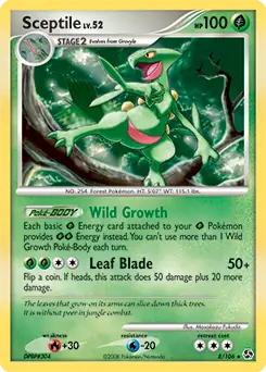 Sceptile Holo Pokemon card from Great Encounters