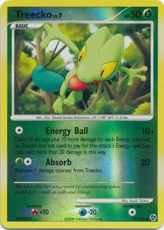 Treecko Reverse Holo Pokemon card from Great Encounters