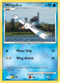 Wingull Pokemon card from Great Encounters