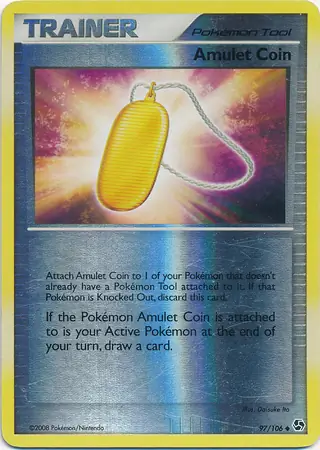 Amulet Coin Reverse Holo Pokemon card from Great Encounters