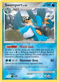 Swampert Holo Pokemon card from Great Encounters