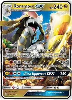 Kommo-o GX Pokemon card from Guardians Rising