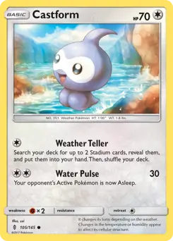 Castform Pokemon card from Guardians Rising