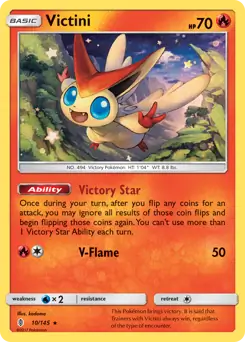 Victini Pokemon card from Guardians Rising