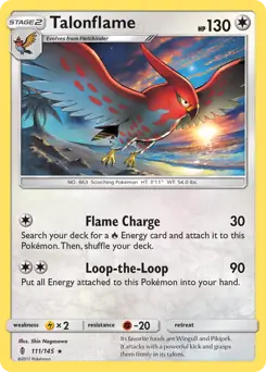 Talonflame Pokemon card from Guardians Rising