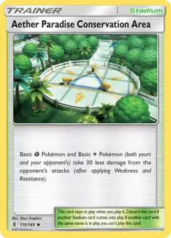 Aether Paradise Conservation Area Pokemon card from Guardians Rising