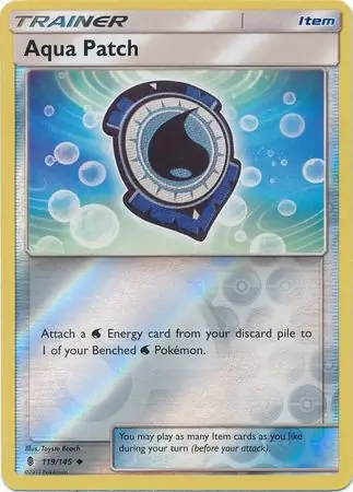 Aqua Patch Reverse Holo Pokemon card from Guardians Rising