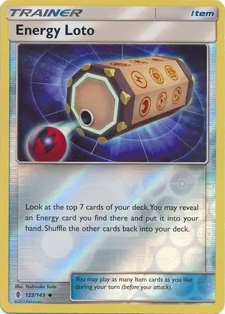 Energy Loto Reverse Holo Pokemon card from Guardians Rising