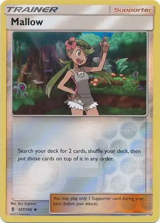 Mallow Reverse Holo Pokemon card from Guardians Rising