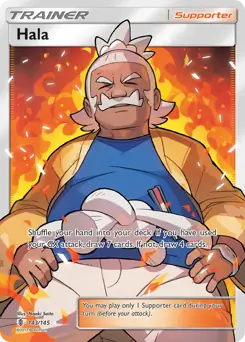 Full Art Hala Pokemon card from Guardians Rising