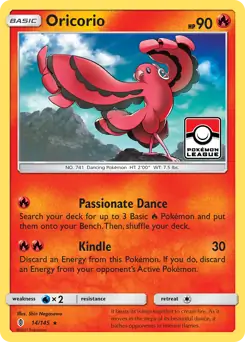 Oricorio Pokemon card from Guardians Rising
