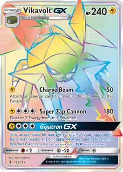 Vikavolt GX Secret Pokemon card from Guardians Rising