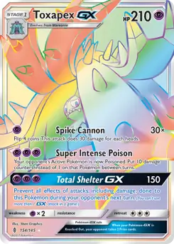 Toxapex GX Secret Pokemon card from Guardians Rising