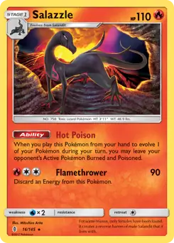Salazzle Pokemon card from Guardians Rising