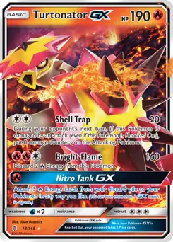 Turtonator GX Pokemon card from Guardians Rising