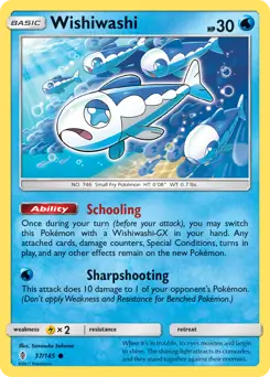 Wishiwashi Pokemon card from Guardians Rising