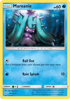 Mareanie Pokemon card from Guardians Rising
